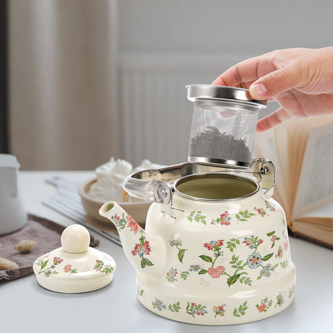 Jucoan green floral design adds style to kitchen or campsite