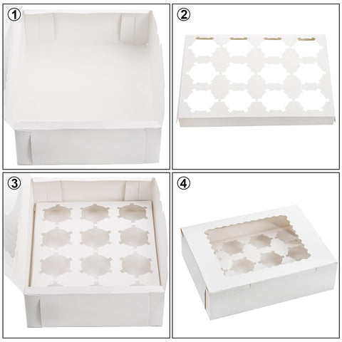 Jucoan versatile bakery box for muffins, cookies, pies, and pastries.