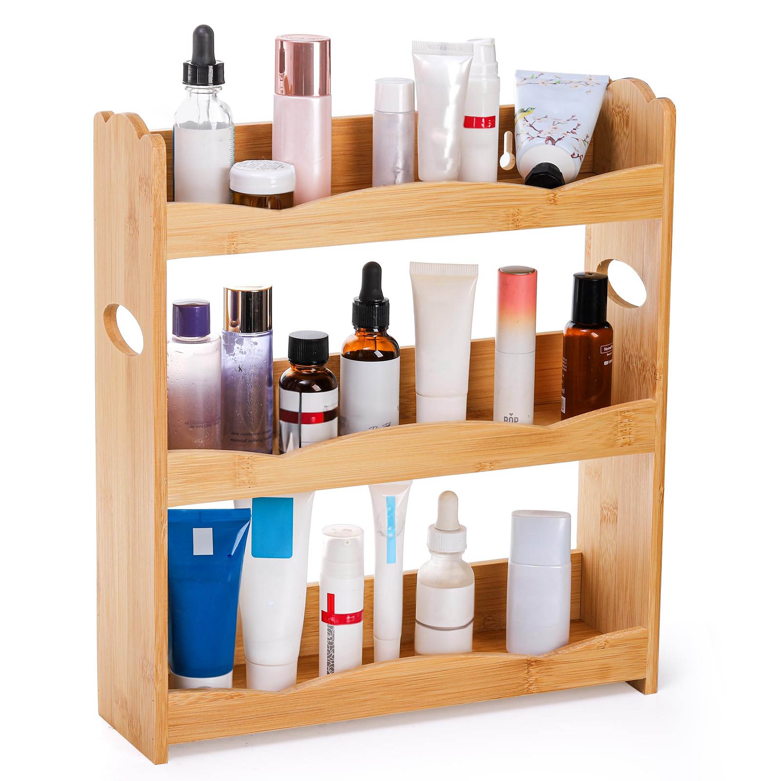 Jucoan spice rack highlighting hollow carry handle for portability