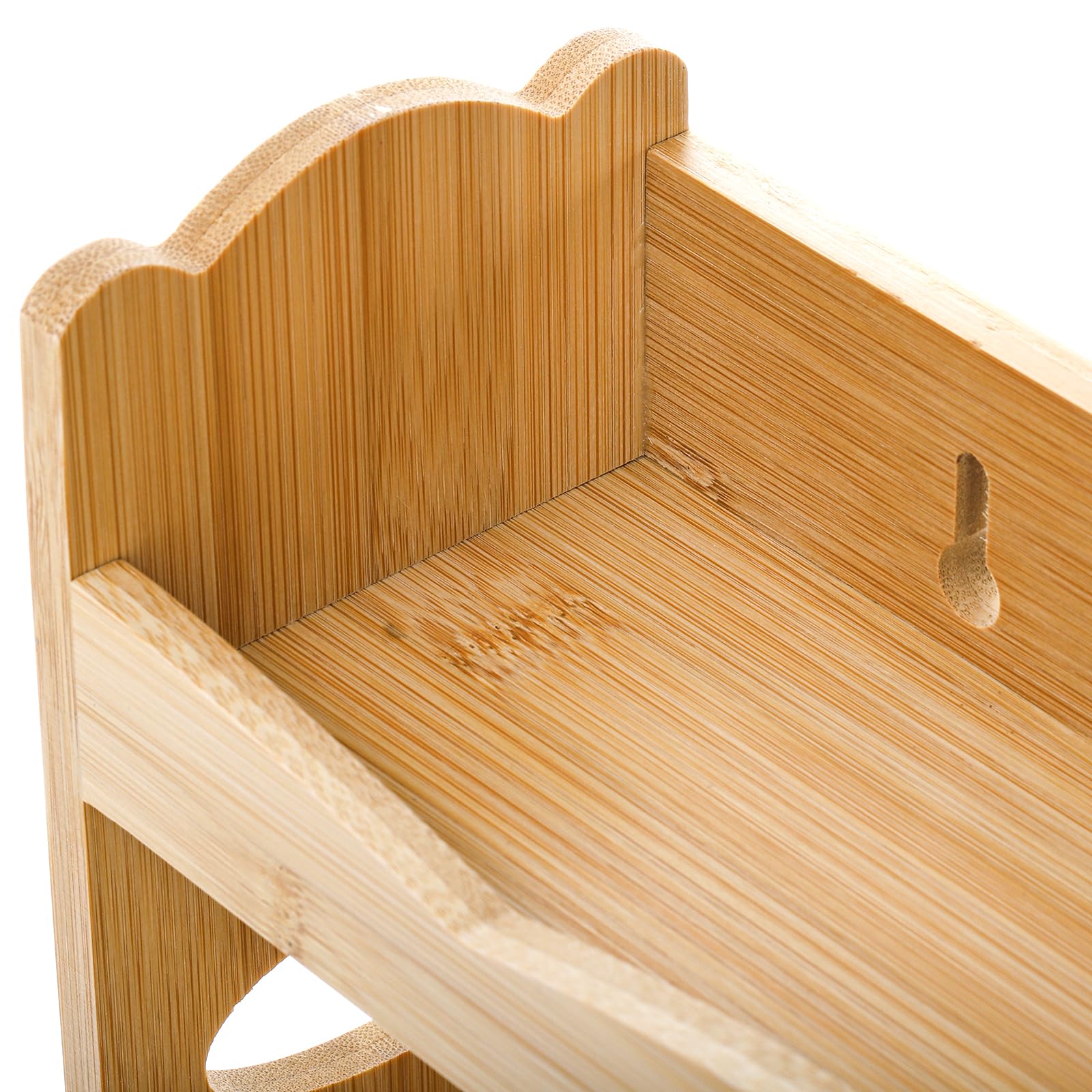 Jucoan spice rack close up of wave front edges keeping bottles secure