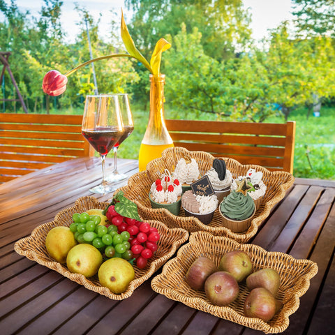 Jucoan wicker basket close-up weave weather-resistant and easy to clean