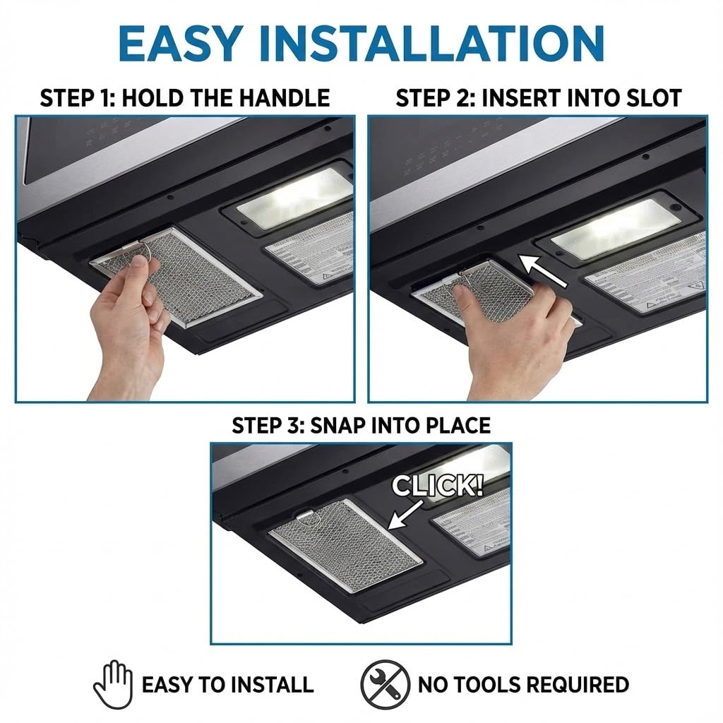 JUDAOLE aluminum mesh captures grease while preserving airflow