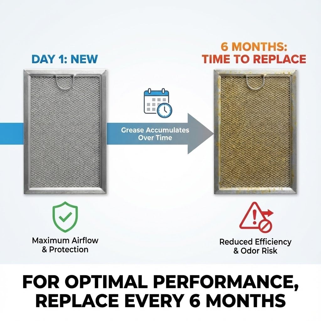 JUDAOLE replacement filter maintains kitchen ventilation efficiency