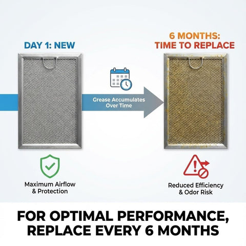 JUDAOLE replacement filter maintains kitchen ventilation efficiency