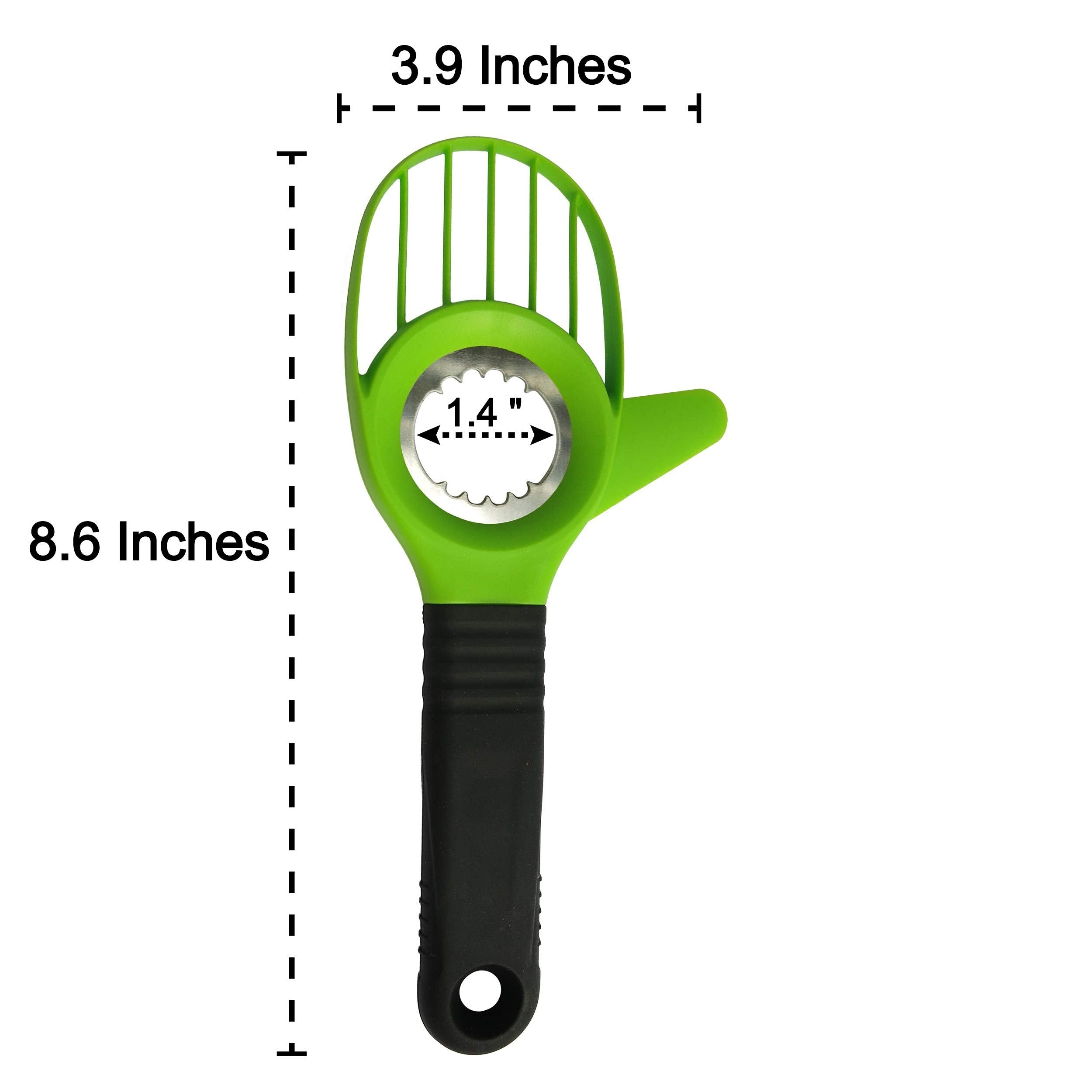 Jugetware Avocado Slicer 3pc Set keeper stores half to slow browning.