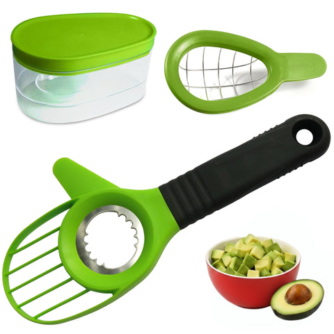 Jugetware Avocado Slicer 3pc Set slicer-dicer versatile prep for any avocado dish.