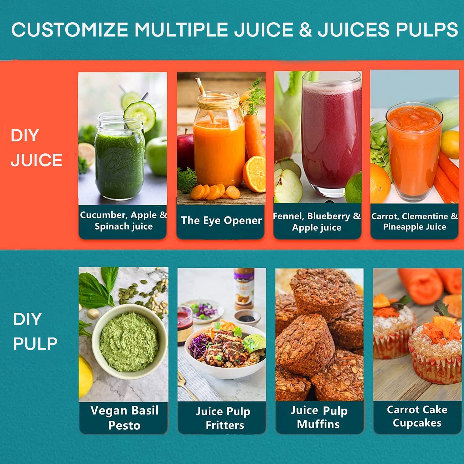 Three-speed control on Juilist juicer for soft to hard produce