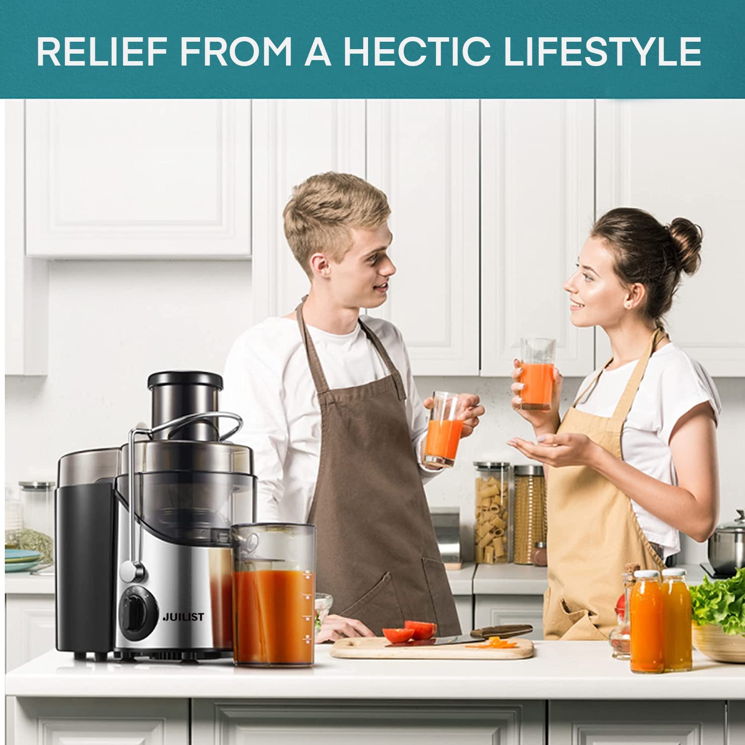 Compact Juilist juicer fits small countertops