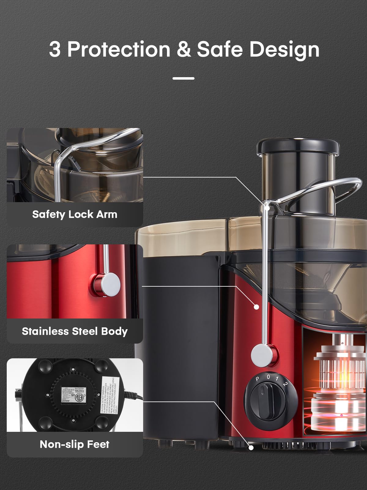 Juilist provides a cleaning brush and dishwasher-safe parts for easy cleanup.