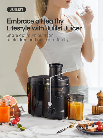 Image of the Juilist juicer highlighting its potential juice yield efficiency.