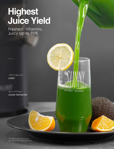 One-button operation on the Juilist juicer for easy startup.