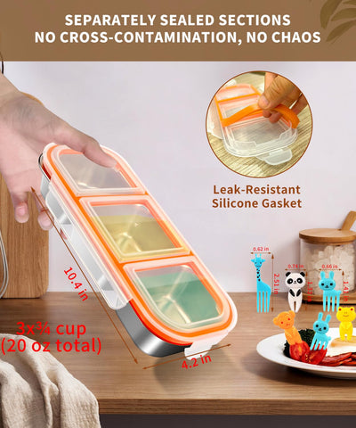 JUJOJB Bento Box stackable design saves bag space