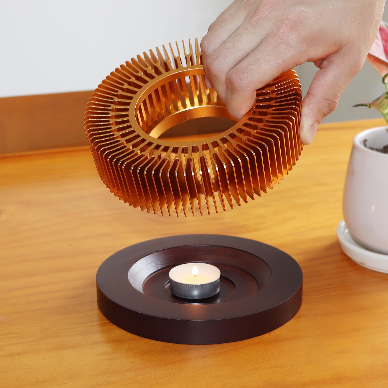 JUKFITA teapot warmer easy setup with separable top and base for lighting