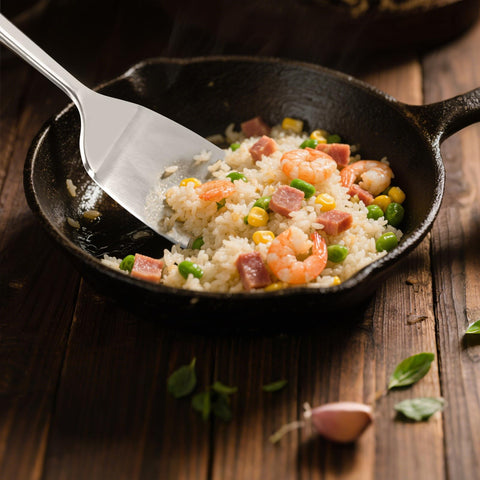JULIPRO professional-grade spatula ideal for fish, steak, and eggs.