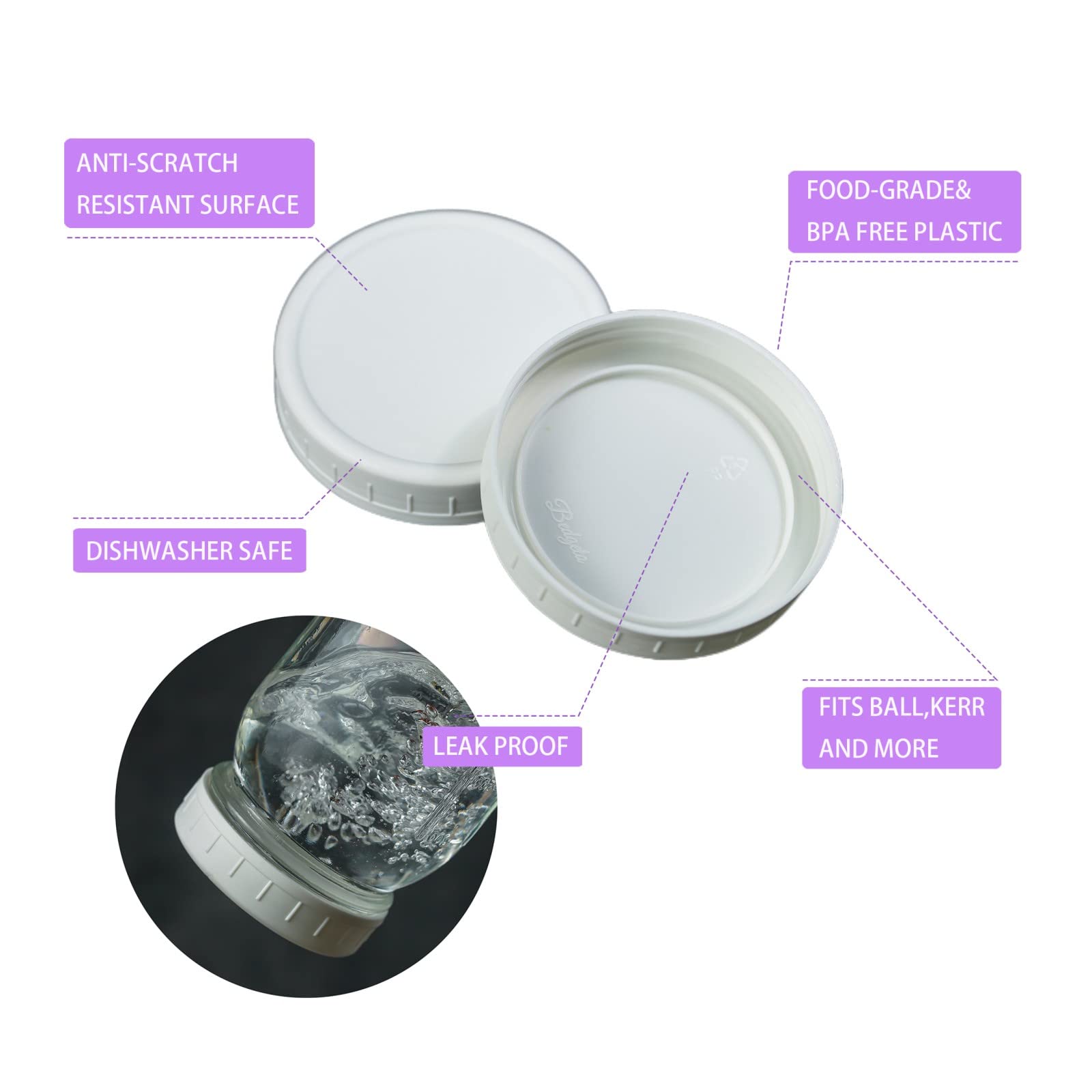 Jumterlee mason jar with airtight lids ensures secure storage and freshness.