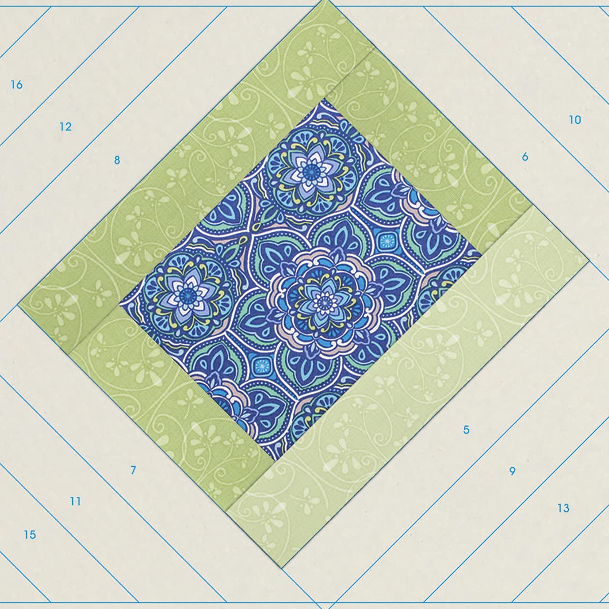 Casablanca natural placemats pattern printed on 80/20 batting for quick stitching.