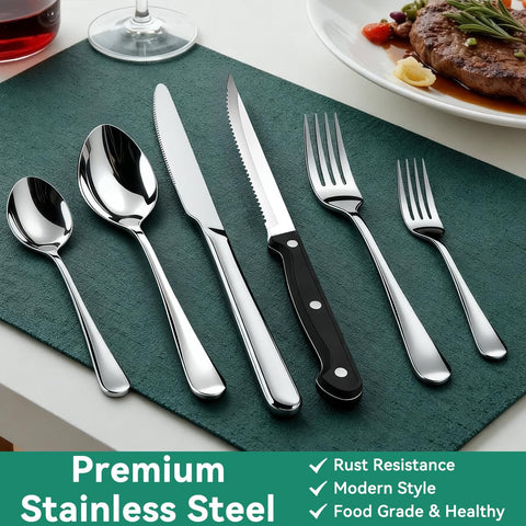 JUNLIN dinner forks and dessert forks displayed for family gatherings
