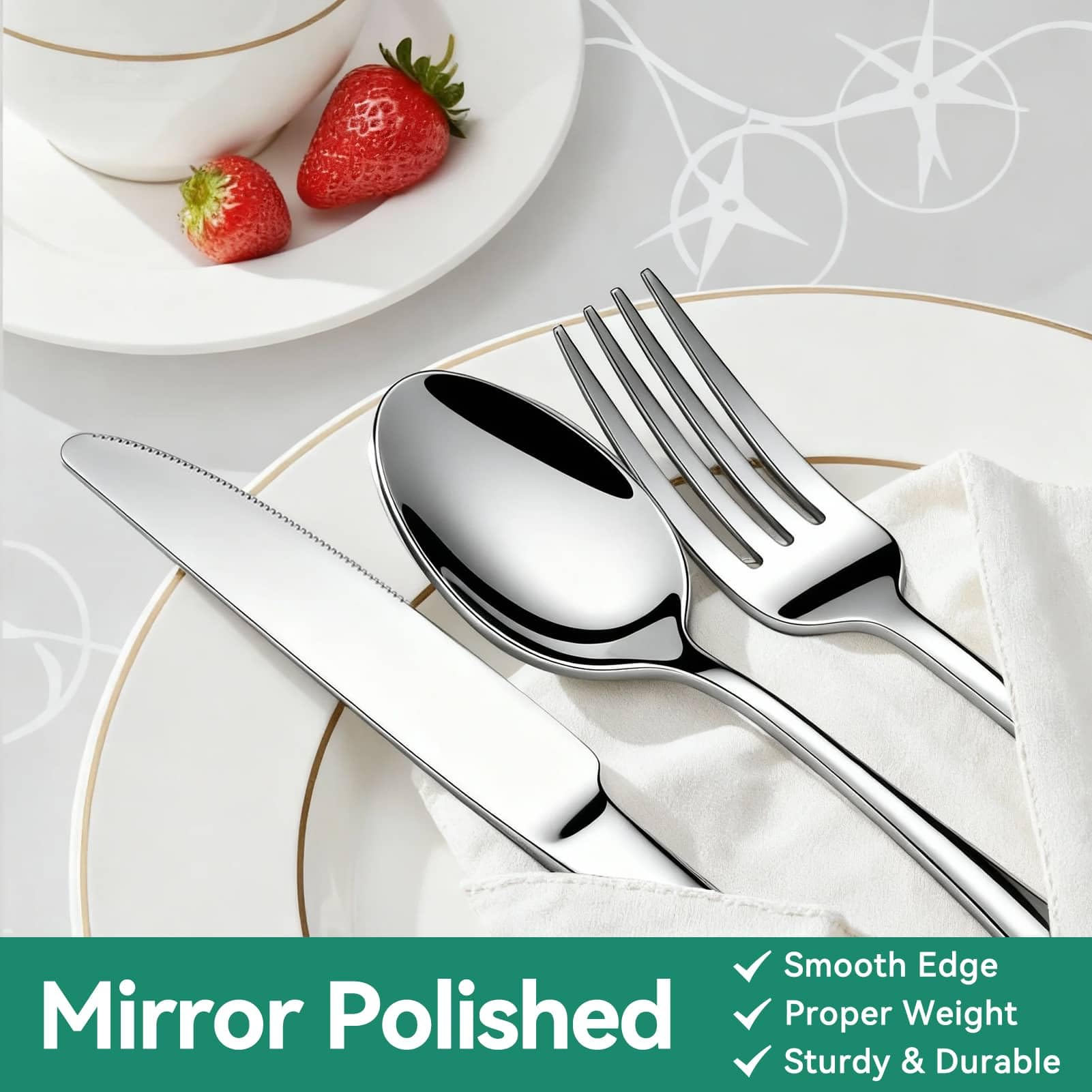 JUNLIN dishwasher-safe flatware eases cleanup after gatherings