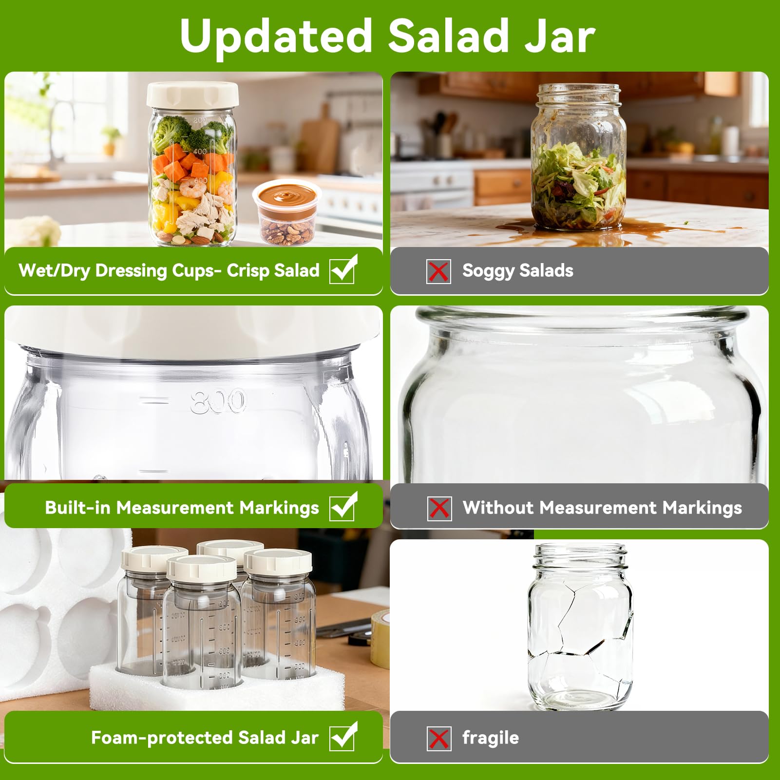Junlin leak-proof lid locks in freshness and prevents spills.
