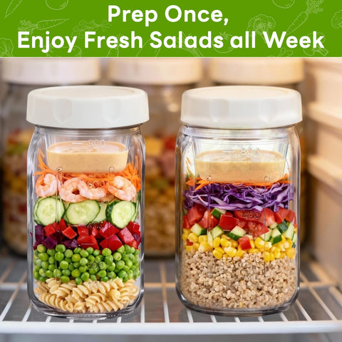 Junlin jar suitable for overnight oats, yogurt parfaits, and more.