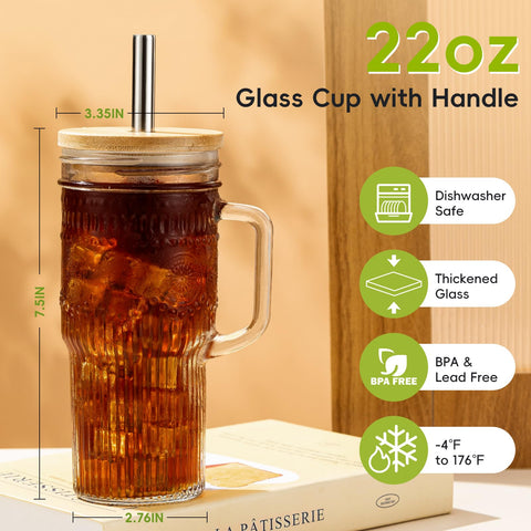 JunVpic bamboo lid and stainless steel straw set for reuse.