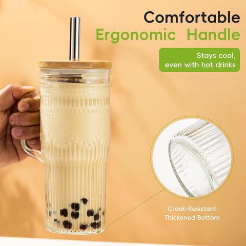 JunVpic cleaning brushes included for easy straw and cup care.