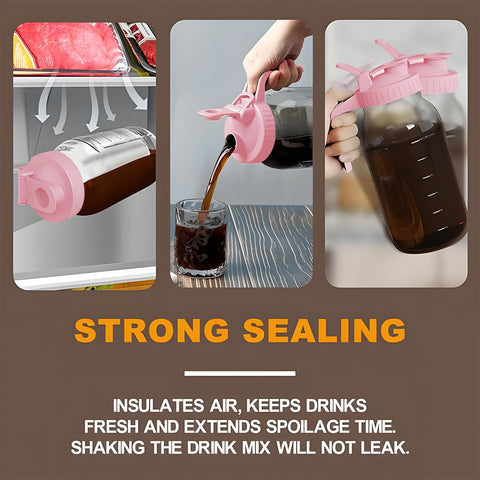 JunVpic cold brew pitcher sealing system preserves freshness and prevents leaks during storage.