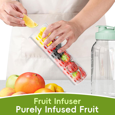 JunVpic ergonomic-handle clear design pitcher eases pouring and storage.