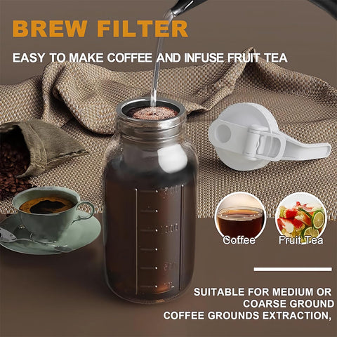 JunVpic multifunction pitcher ideal for iced coffee, lemonade, and tea.
