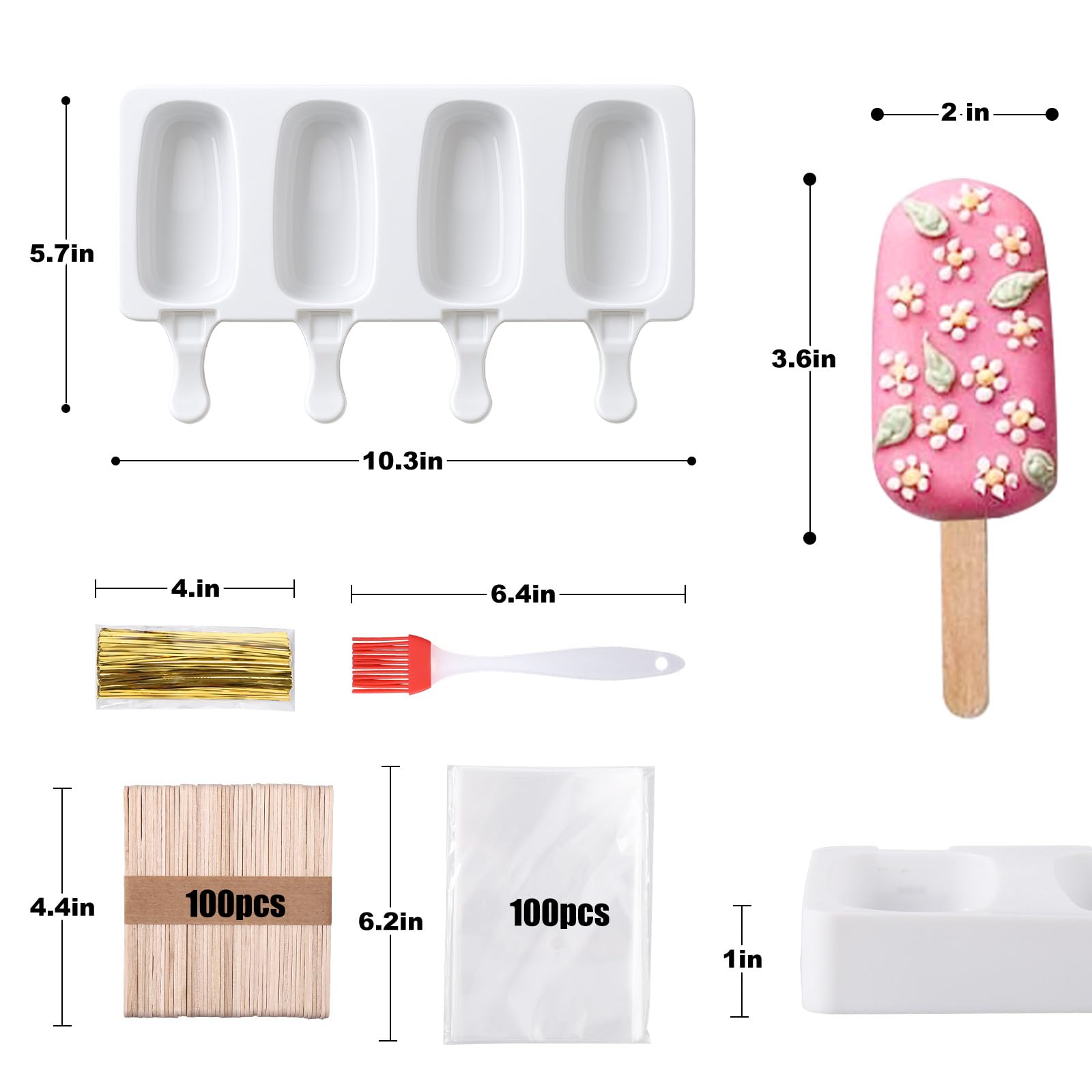 Juome cake pop mold kit non-stick silicone for effortless demolding
