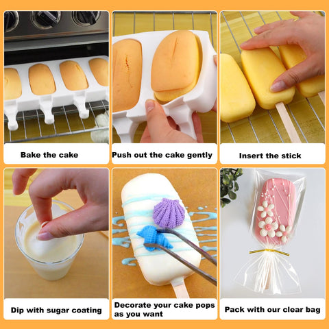 Juome cake pop mold kit packaging bags with ties maintain freshness