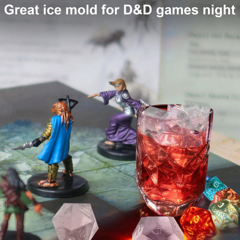 Juome dice mold shows edges and numbers for a playful DND table look.