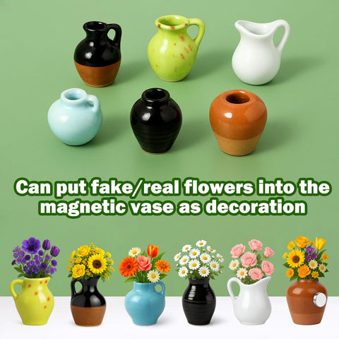Juome lifelike plastic flowers in vases enhance small spaces.