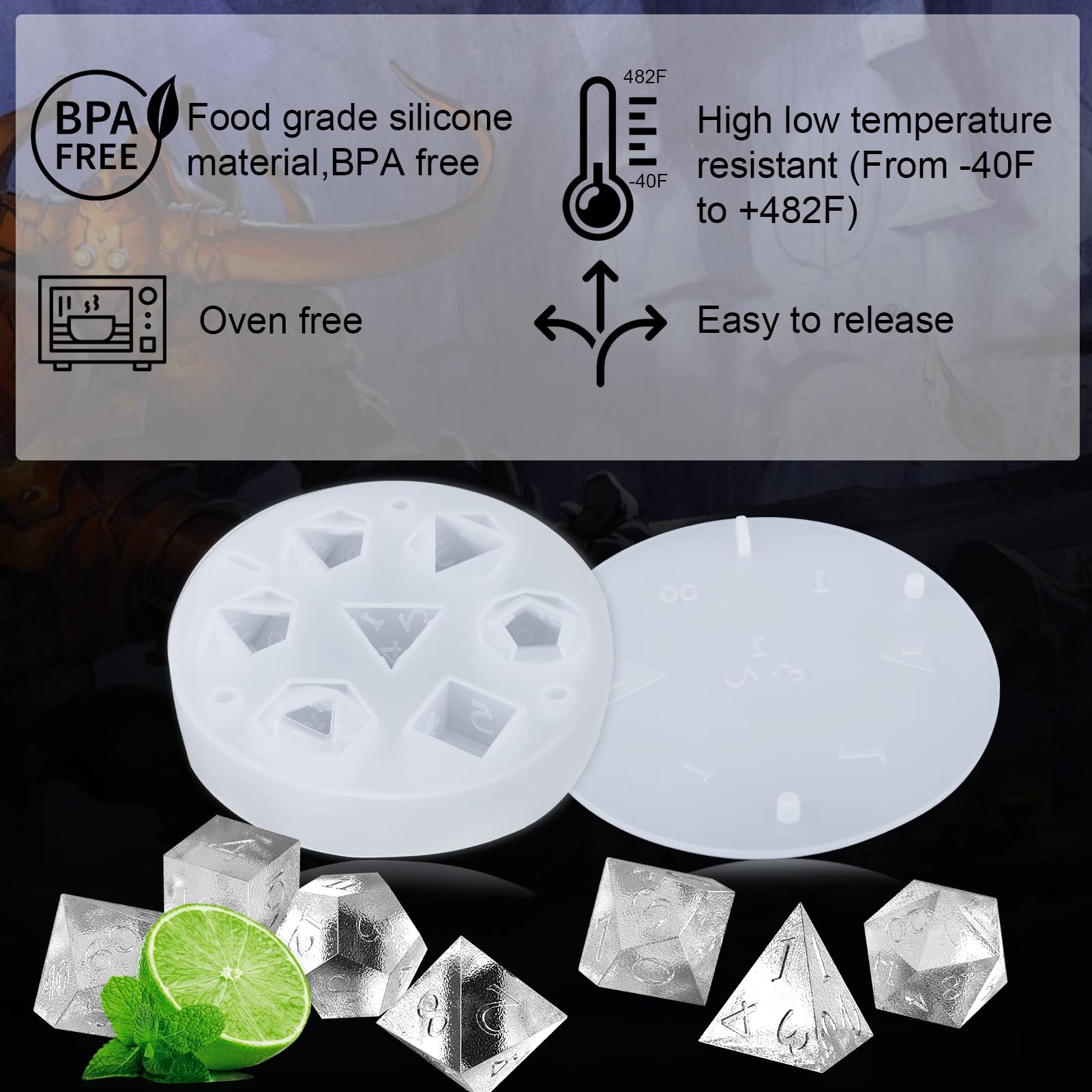 Juome versatile silicone tray suitable for ice, candy, or chocolate treats.
