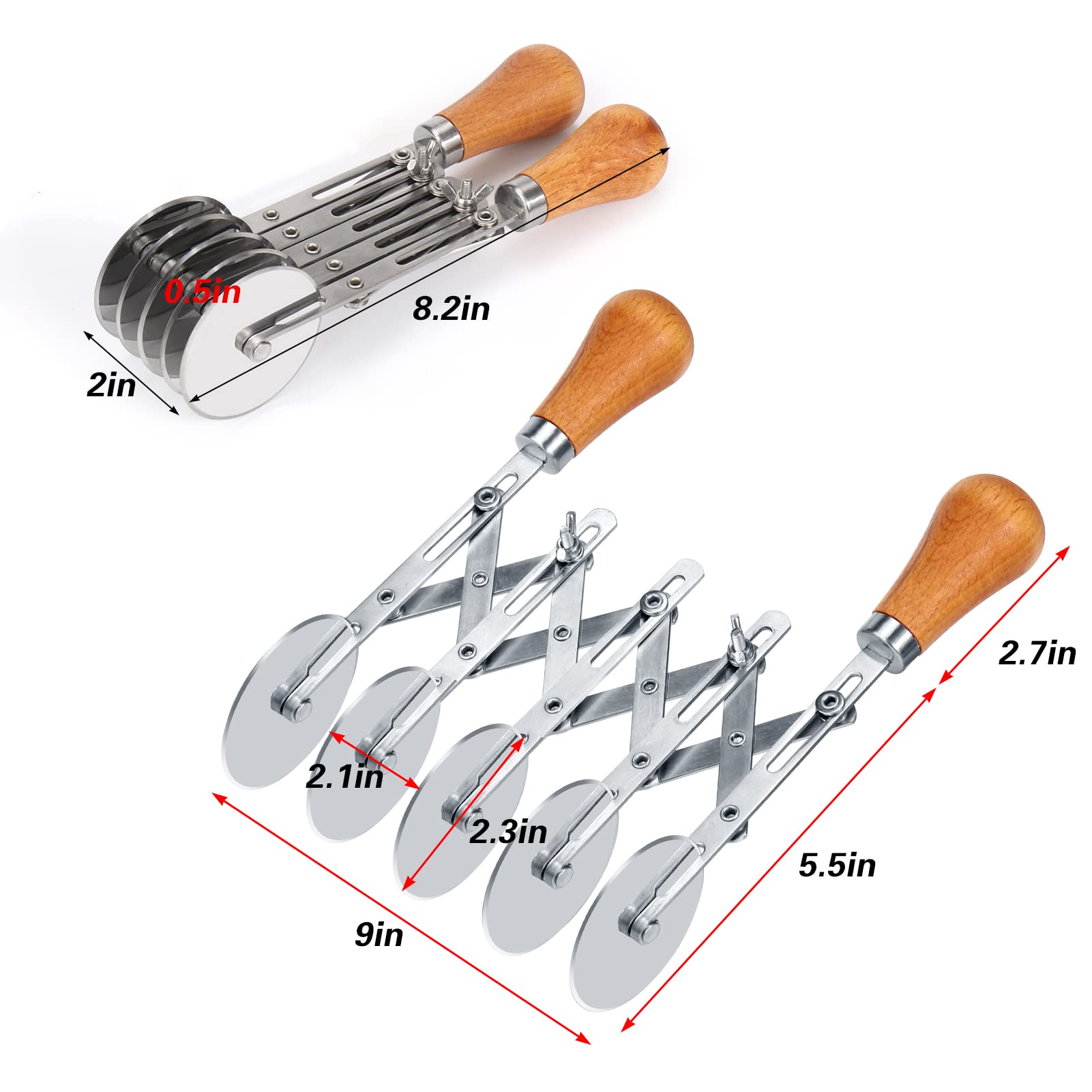 Juome pasta dough and pizza cutter in action for versatile kitchen prep.