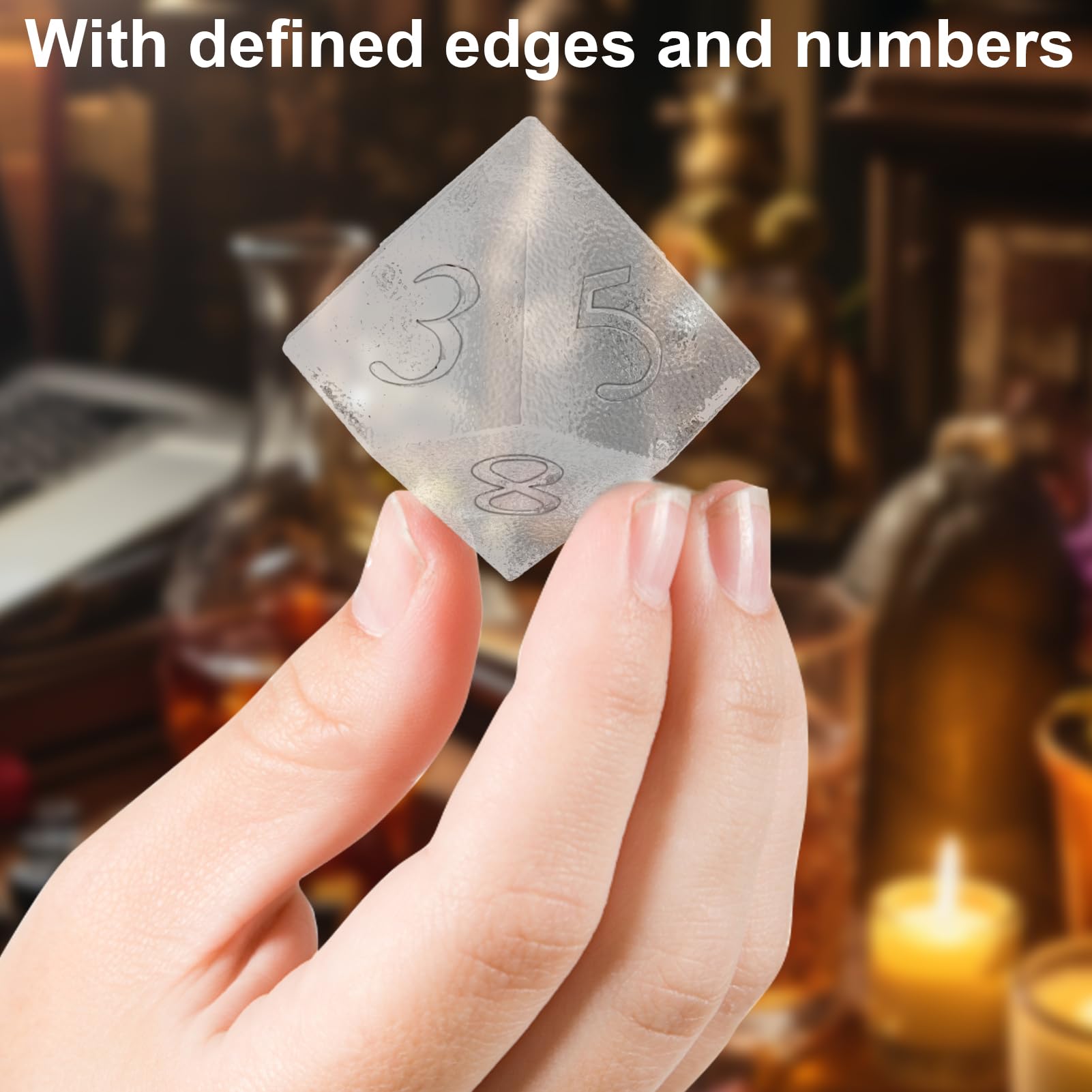 Juome seven-cavity dice mold made from BPA-free, food-grade silicone.