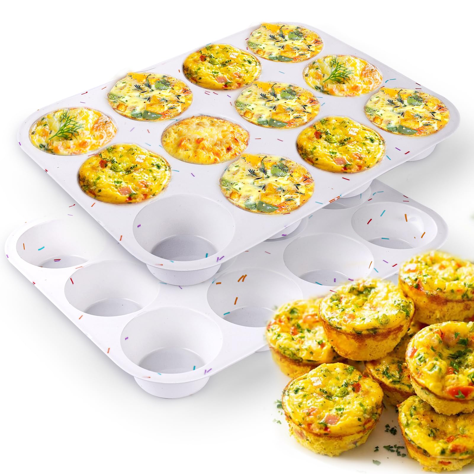Juome 24-cup silicone egg bite mold ready for meal prep and batch cooking