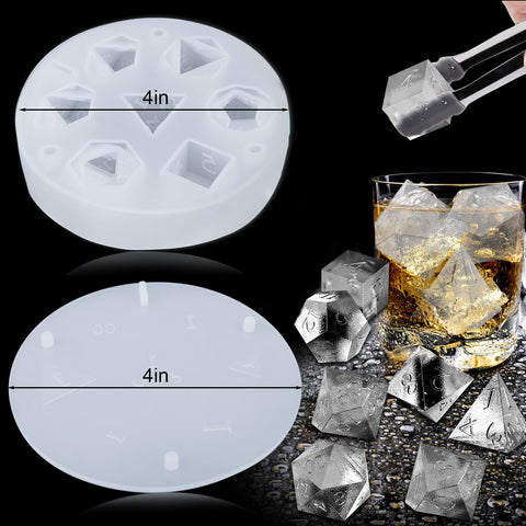 Juome silicone ice cube tray close-up showing defined dice edges for themed drinks.