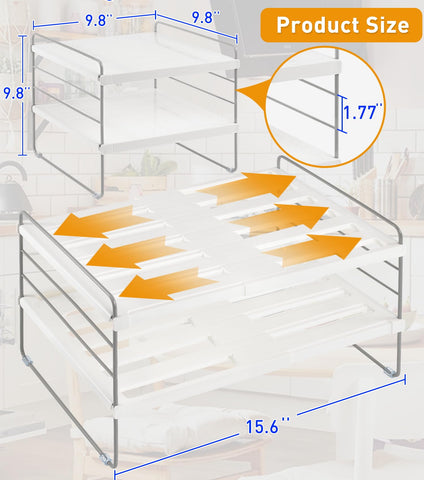 JUPELI adjustable storage rack holds foil and wrap neatly