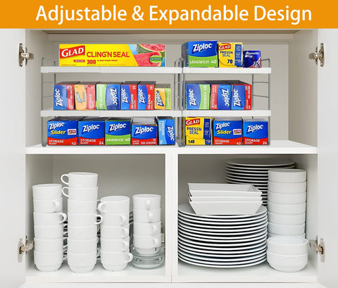 JUPELI adjustable wrap organizer shelves maximizing pantry space