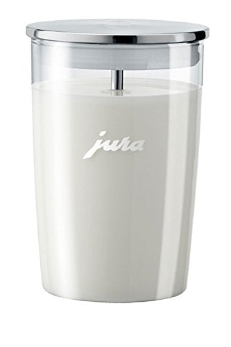 Jura 72570 glass milk container lid and milk lance ready for foaming