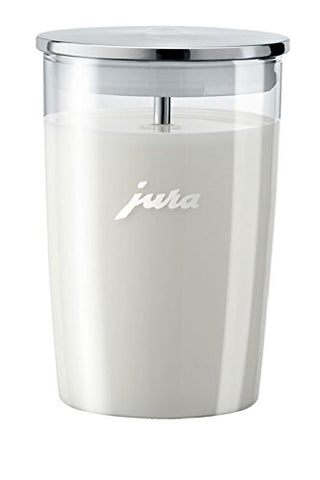 Jura 72570 glass milk container lid and milk lance ready for foaming