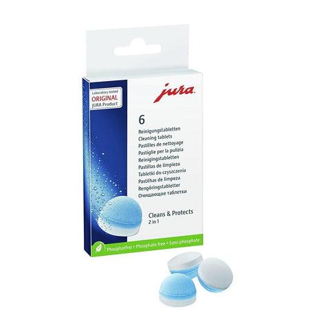 Jura cleaning tablets for all centers maintain hygiene and flavor.