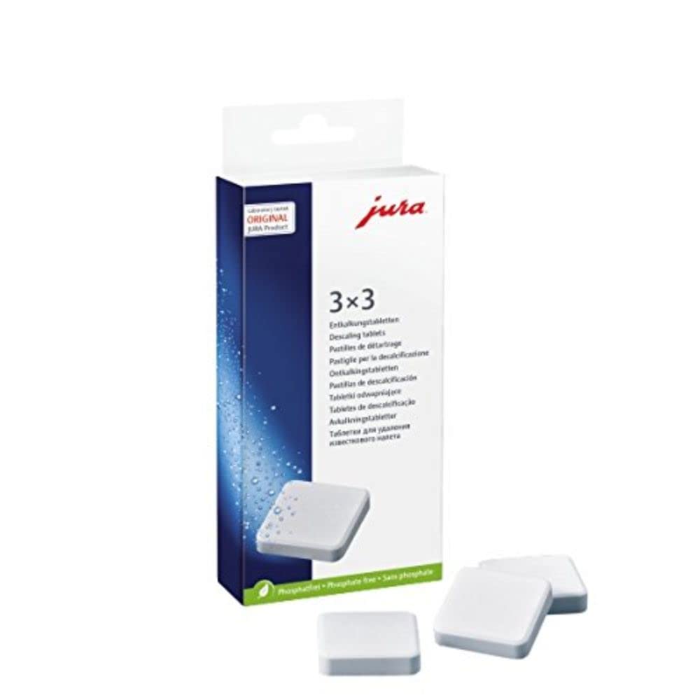 Jura decalcifying tablets packaging for automatic coffee machines