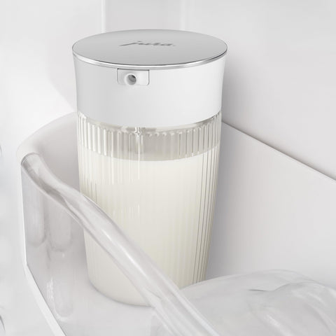 JURA Milk Carafe ribbed exterior grip for secure handling.