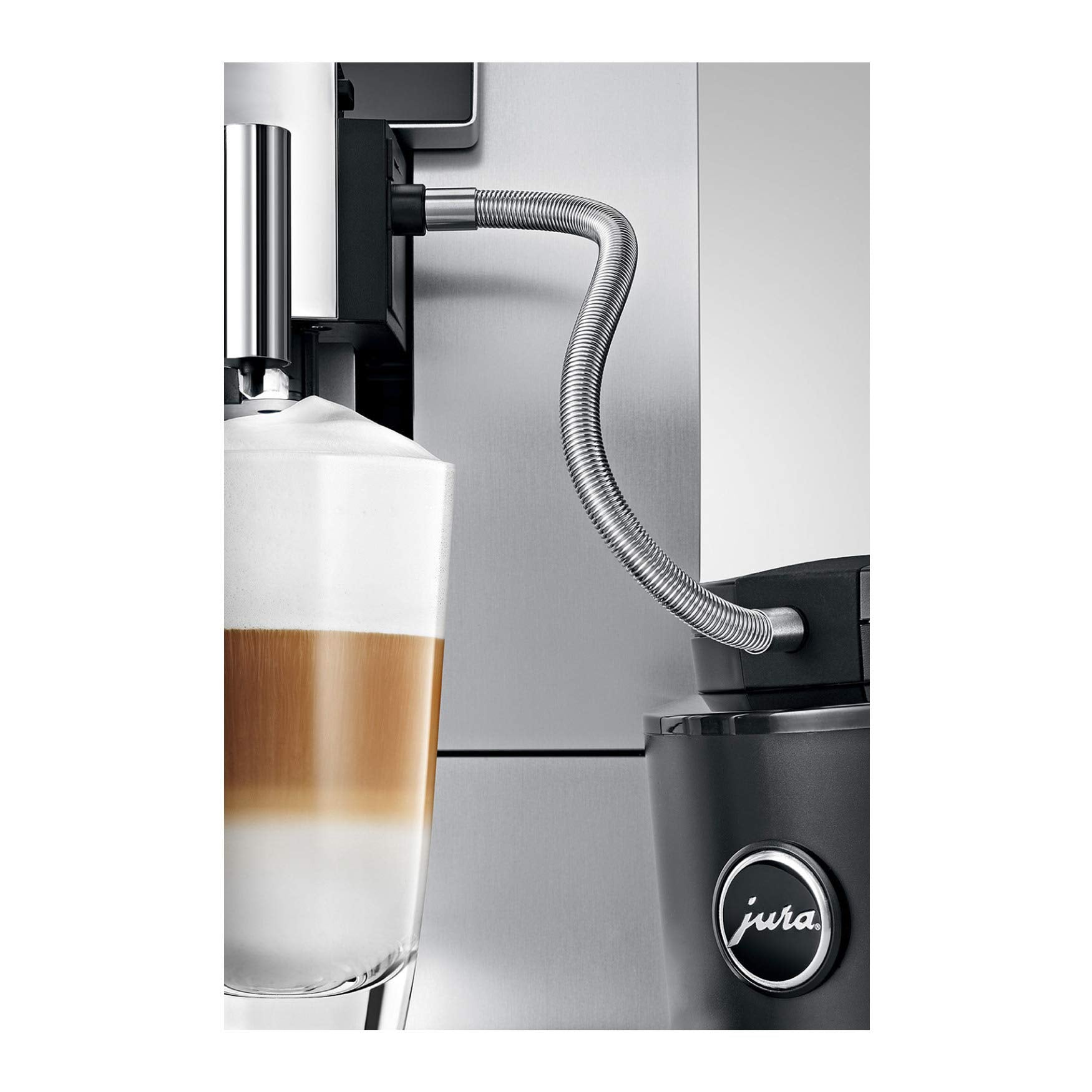 JURA HP3 milk pipe with opaque casing preserves milk quality and hygiene