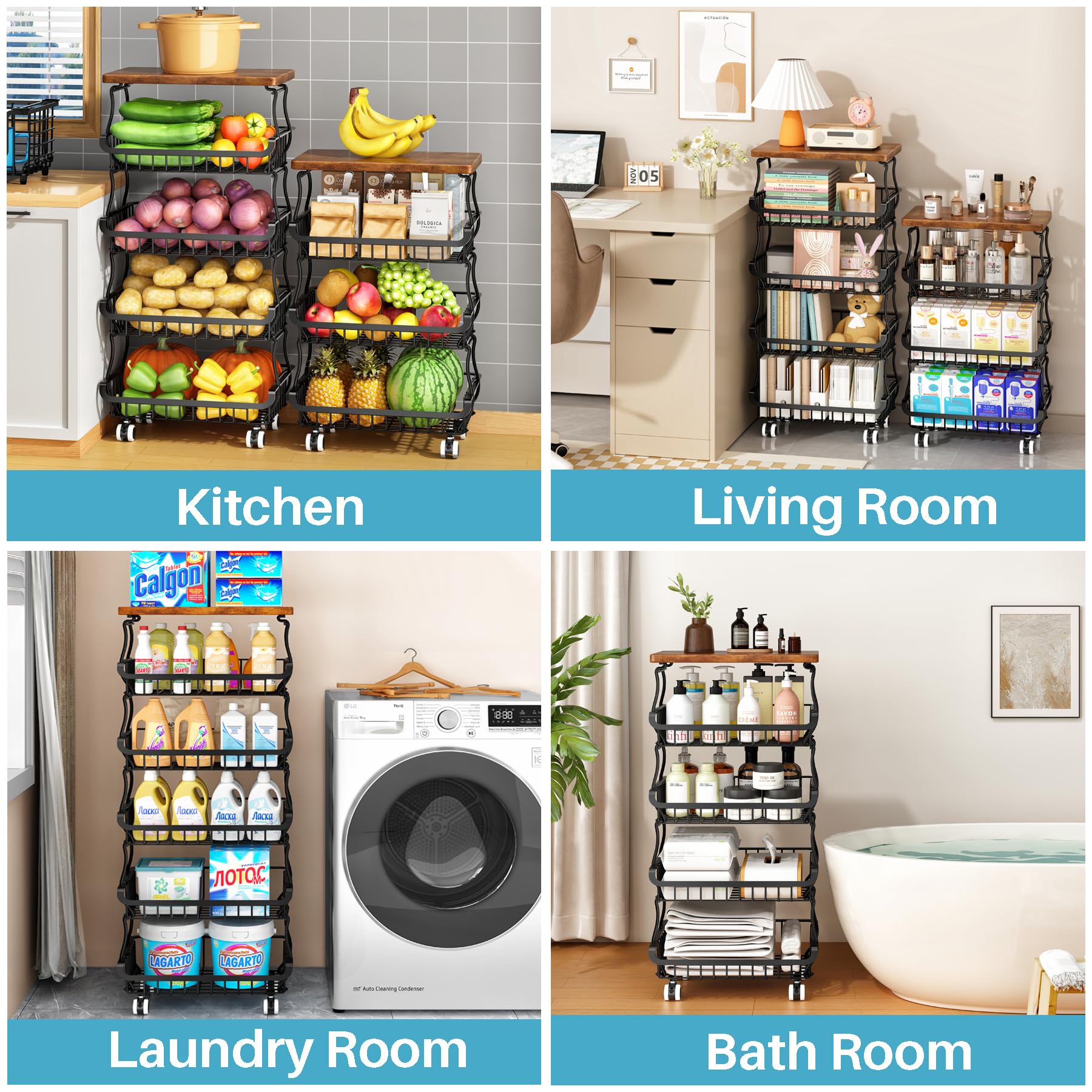 Jusdyrack compact design saves counter and corner space in small kitchens