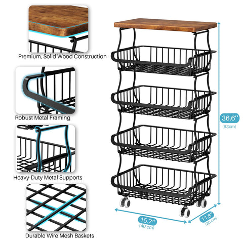 Jusdyrack rolling casters enable smooth mobility for the full unit
