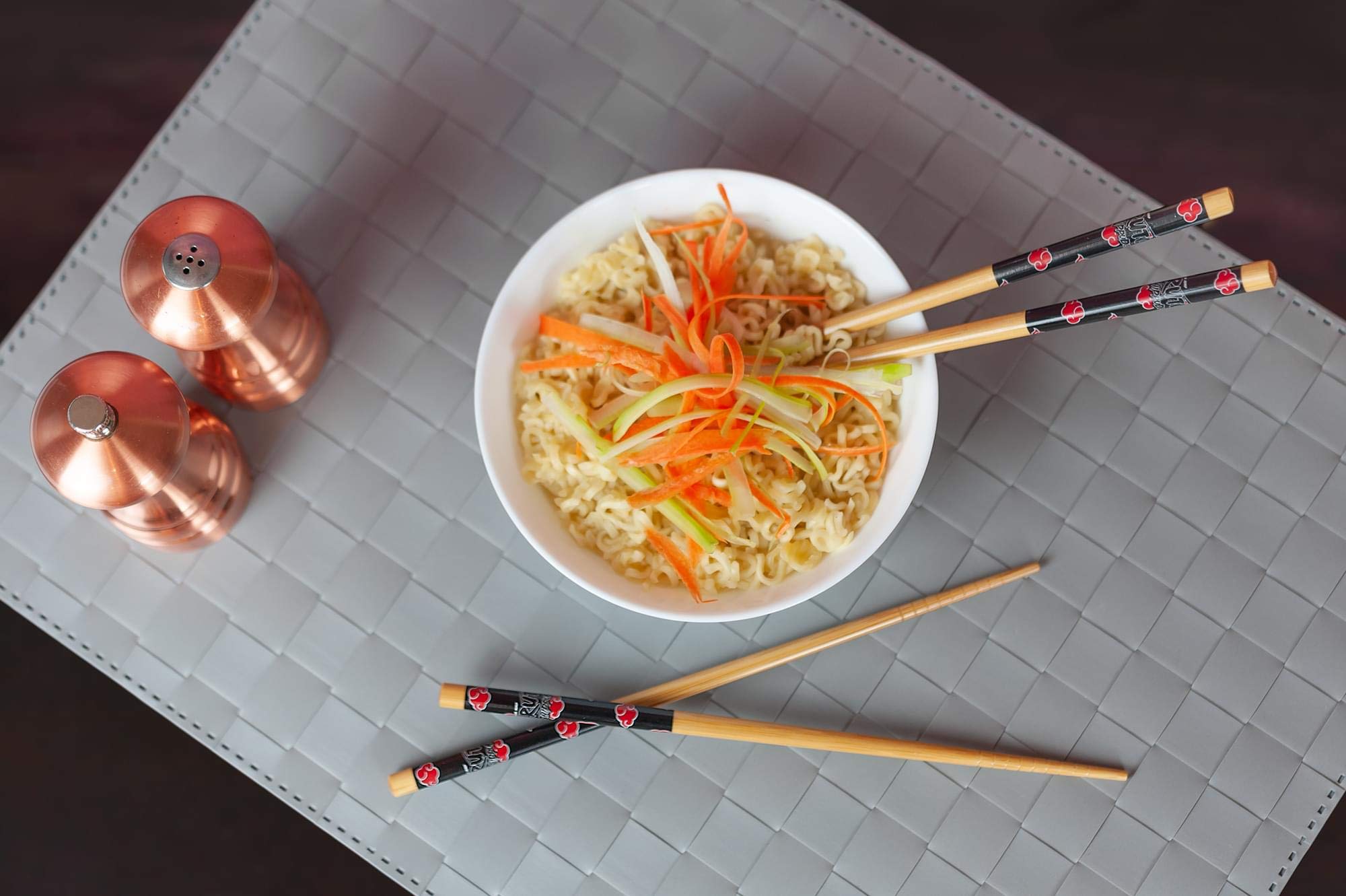 Just Funky Naruto wooden chopsticks with comfortable grip for noodles.