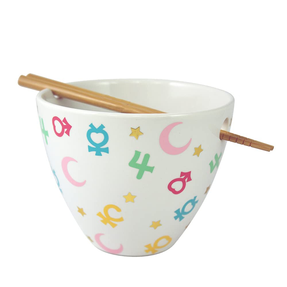 Elegant white ceramic with Sailor Moon motifs for daily use